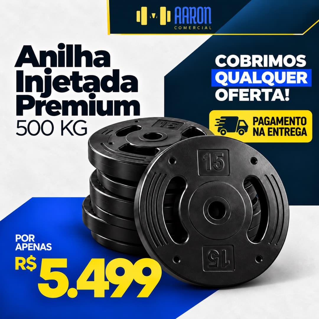 Anilha Injetada Premium 500 KG Aaron Comercial